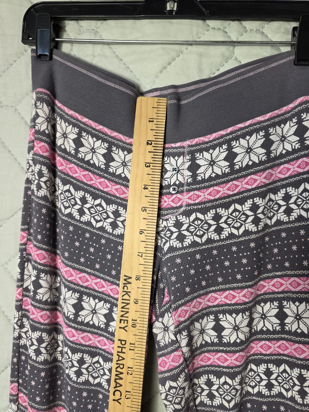 Victoria's Secret Cozy Gray & Pink Fair Isle Pajama Set Sz Small